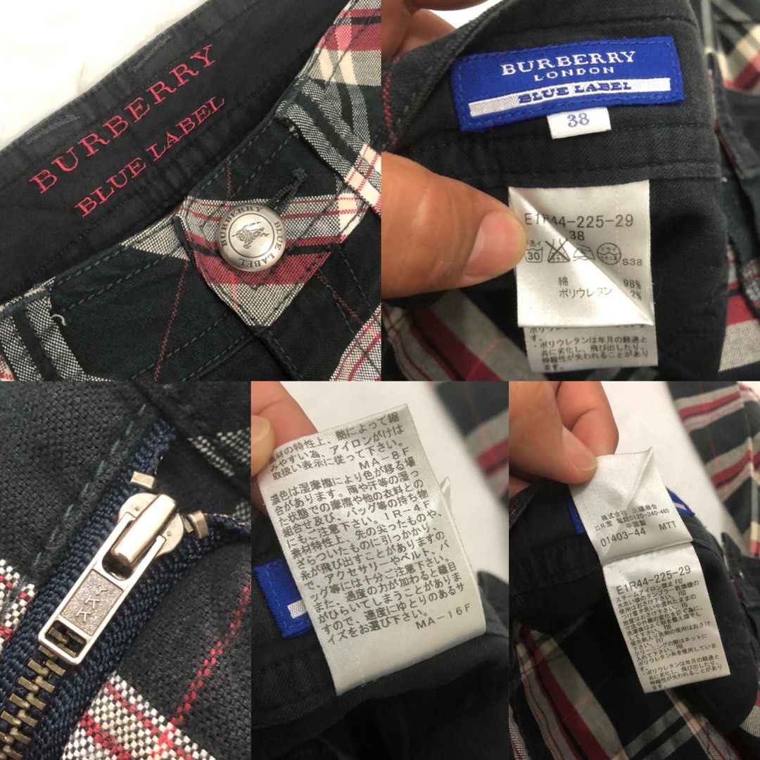 Burberry blue 2025 label tag