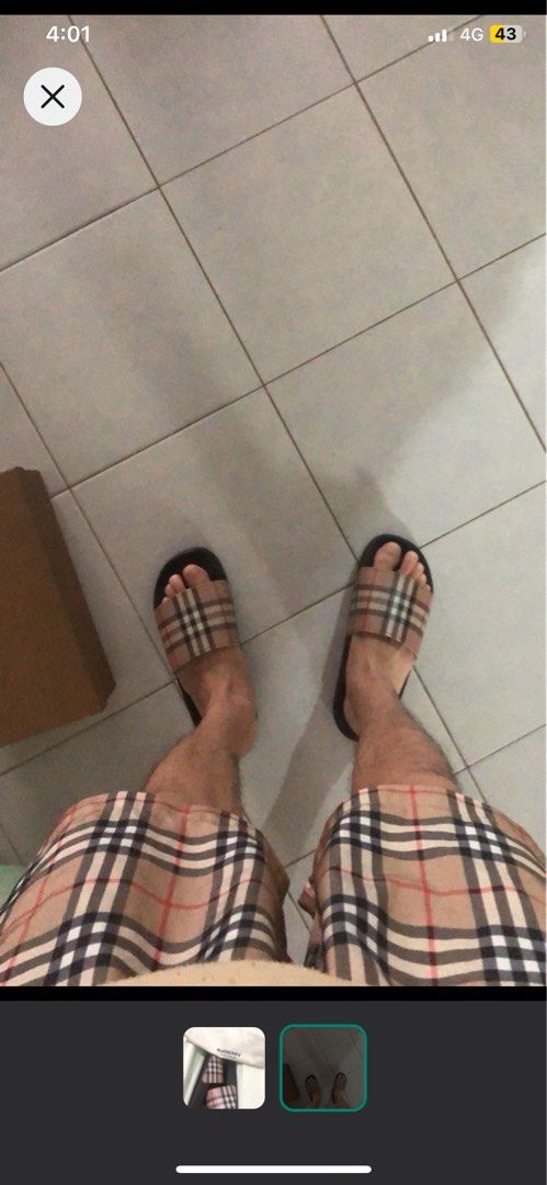 Burberry Checkered Slides Luxury Sneakers Footwear on Carousell