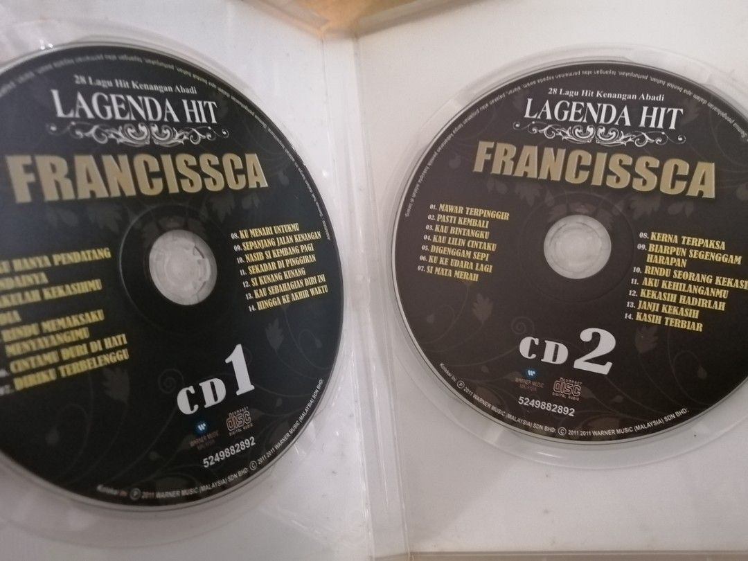 Carousell　DVDs　Hit-Francissca,　Hobbies　Toys,　Song)　Malay　CDs　on　Music　Lagenda　CD　Media,