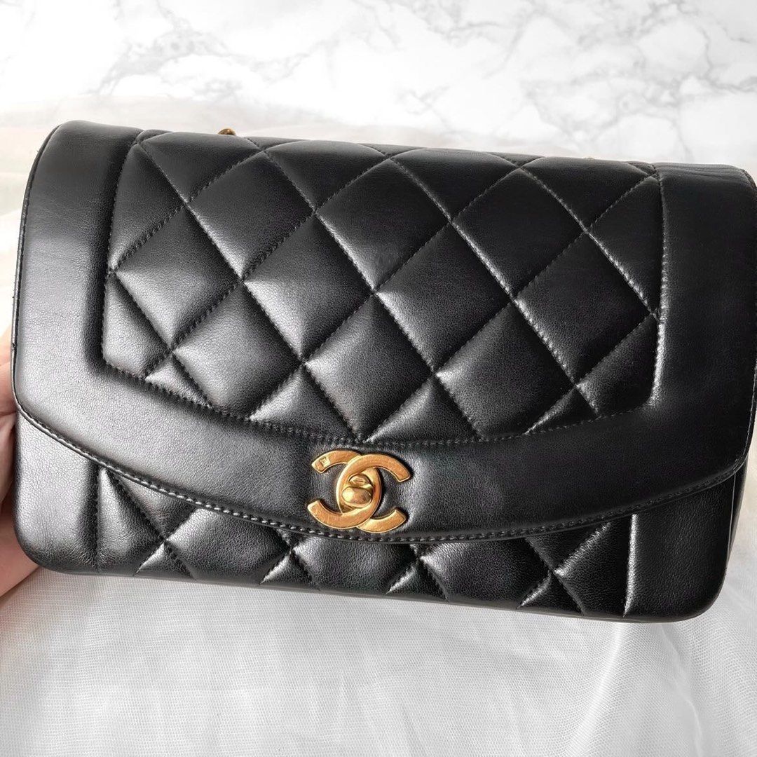 Chanel Vintage Small Diana Hand bag Luxury Bags Wallets on Carousell