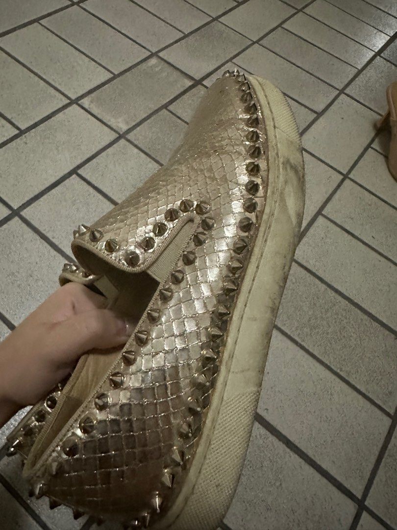 Louboutin pik discount boat python