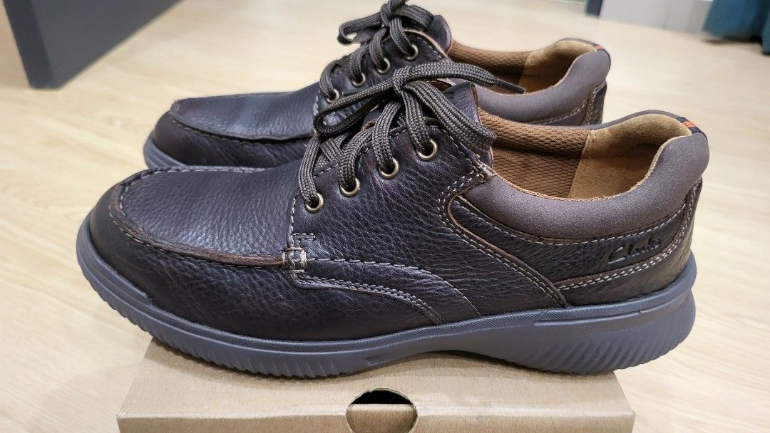 Clarks Casual Shoe Donoway Edge Leather Brown Men s Fashion