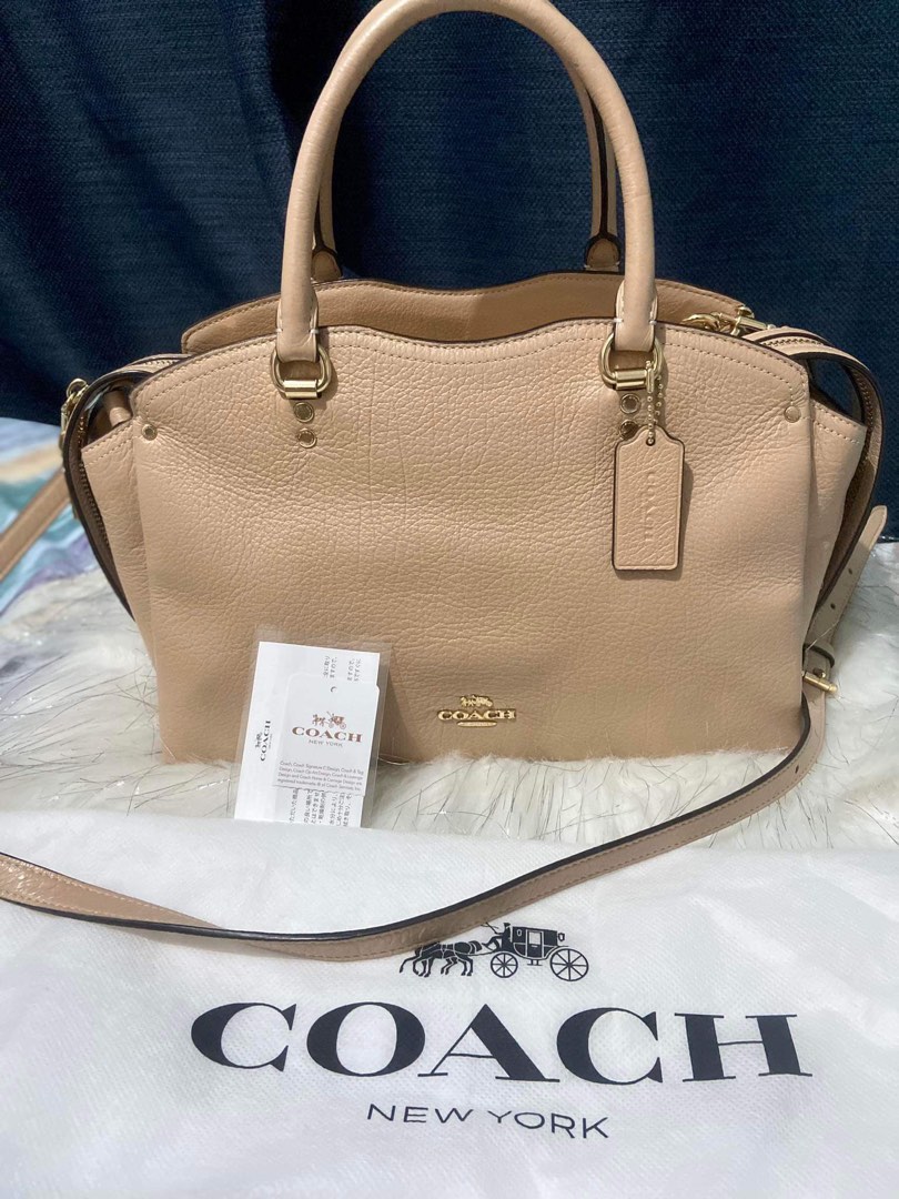 Coach grain leather drew satchel discount