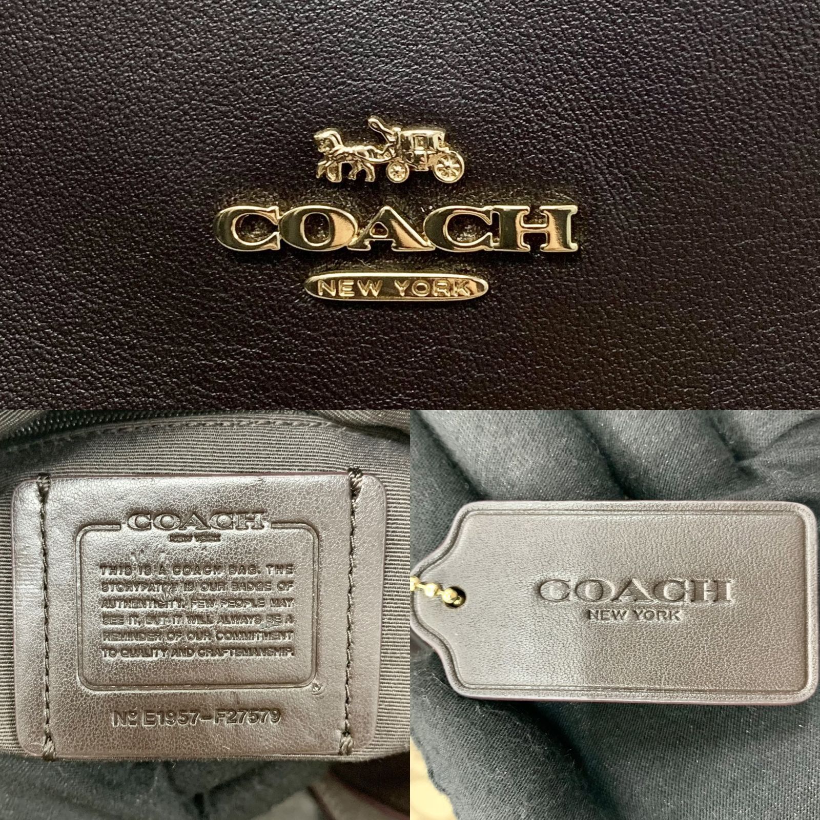 COACH F27579 BEIGE CANVAS LEXY TOTE SHOULDER BAG 237027476 WE