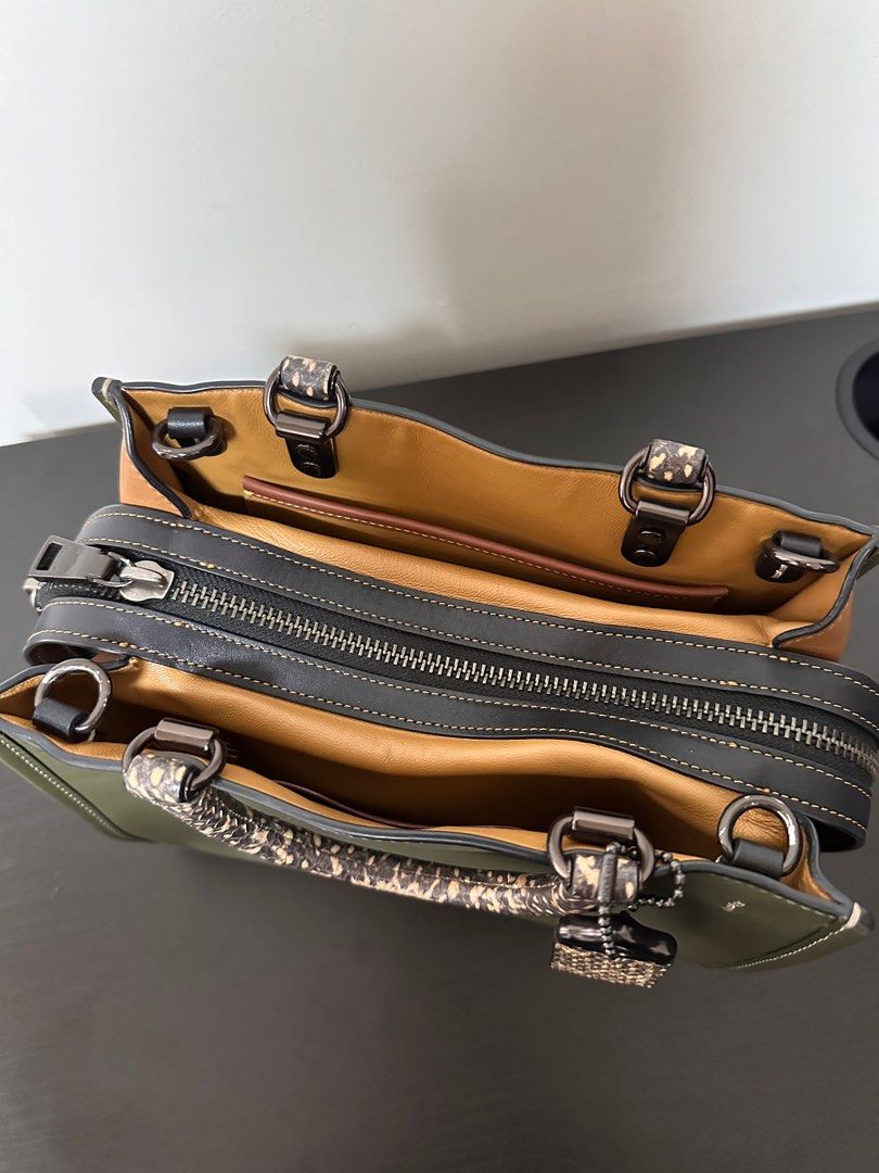 Dakotah satchel with colorblock cheap snakeskin detail