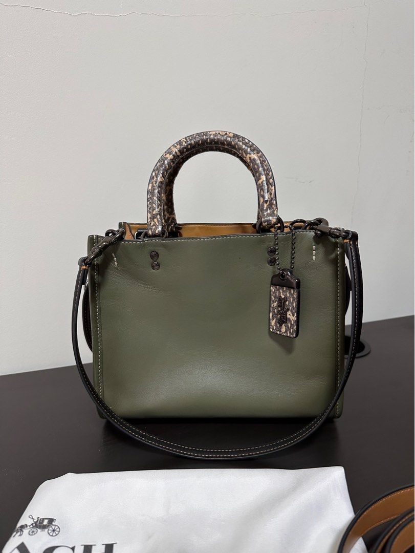Dakotah satchel with colorblock snakeskin detail shop