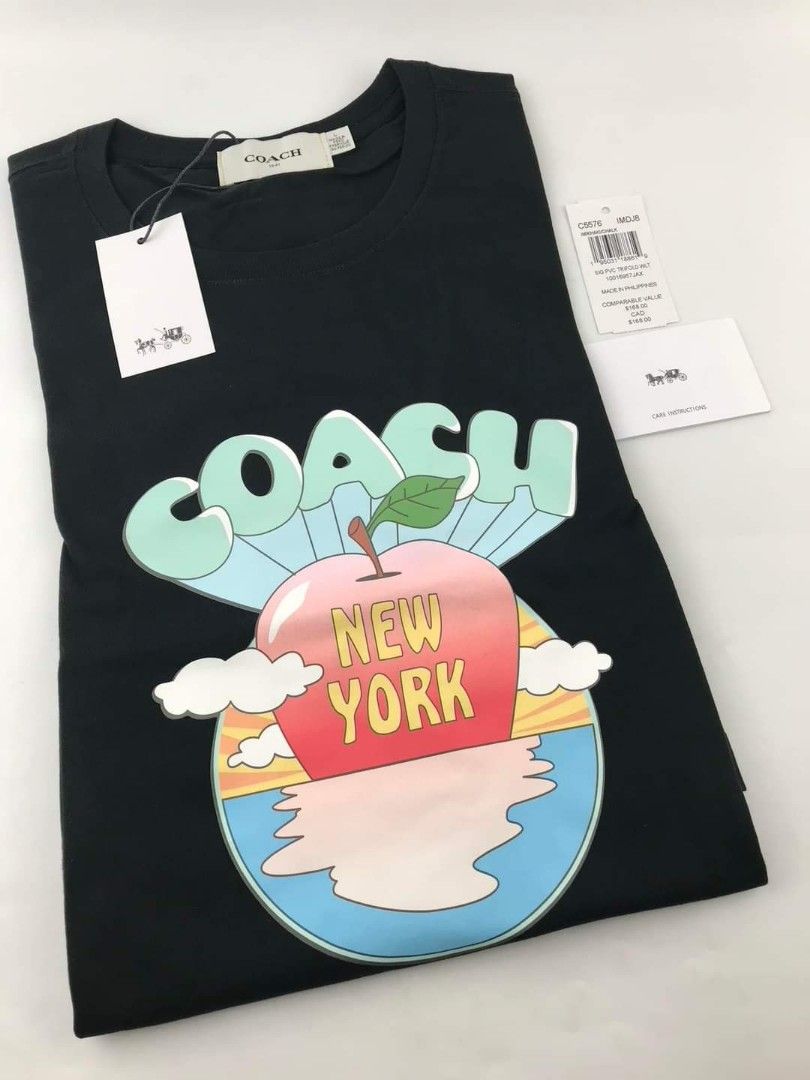 Coach tshirts (Category: Shirts) located in Manila. Submitted by gff.daily_flower (Listing ID 1253702718, Image 1). Description: one size only L slim fit Complete inclusion tag gift receipt, care card and paper bag.