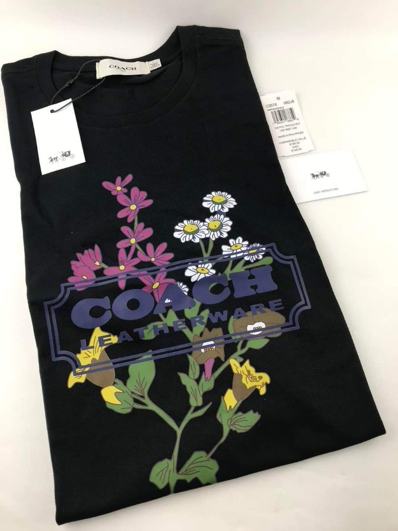 Coach tshirts (Category: Shirts) located in Manila. Submitted by gff.daily_flower (Listing ID 1253702718, Image 3). Description: one size only L slim fit Complete inclusion tag gift receipt, care card and paper bag.
