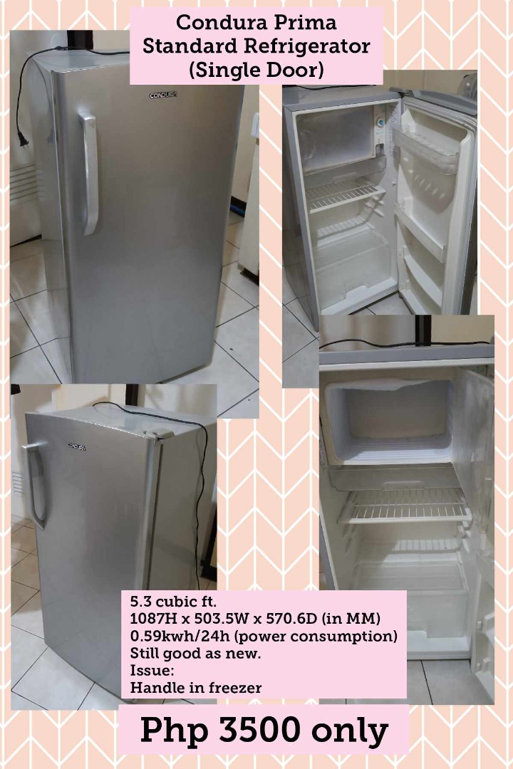 Condura refrigerator 4 new arrivals cubic feet price