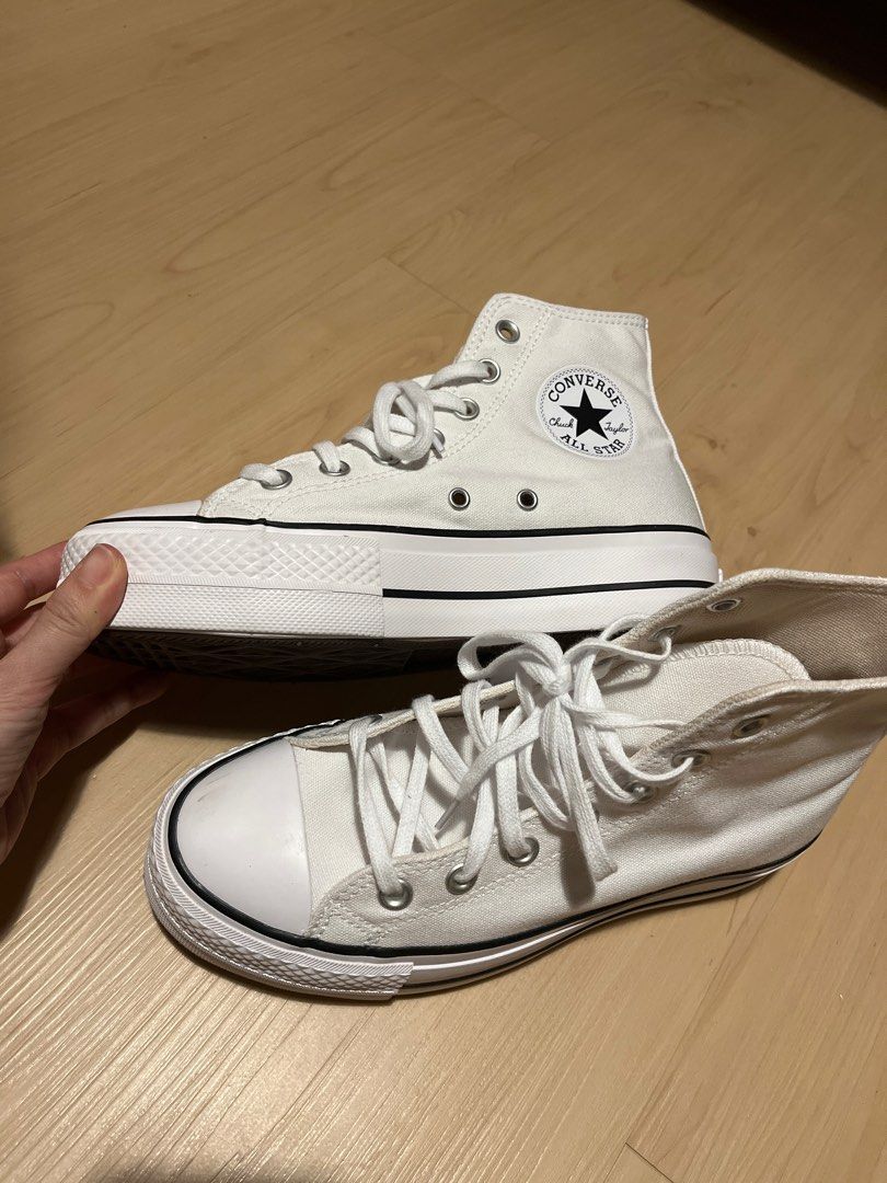 Converse blanche platform new arrivals