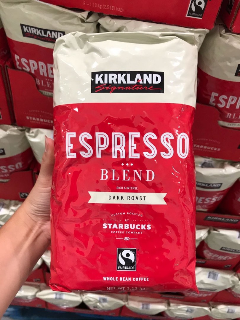 Costco好市多 KIRKLAND 科克蘭 義式深度烘焙咖啡豆 1.13kg espresso coffee, 食物和飲料, 飲料在旋轉拍賣