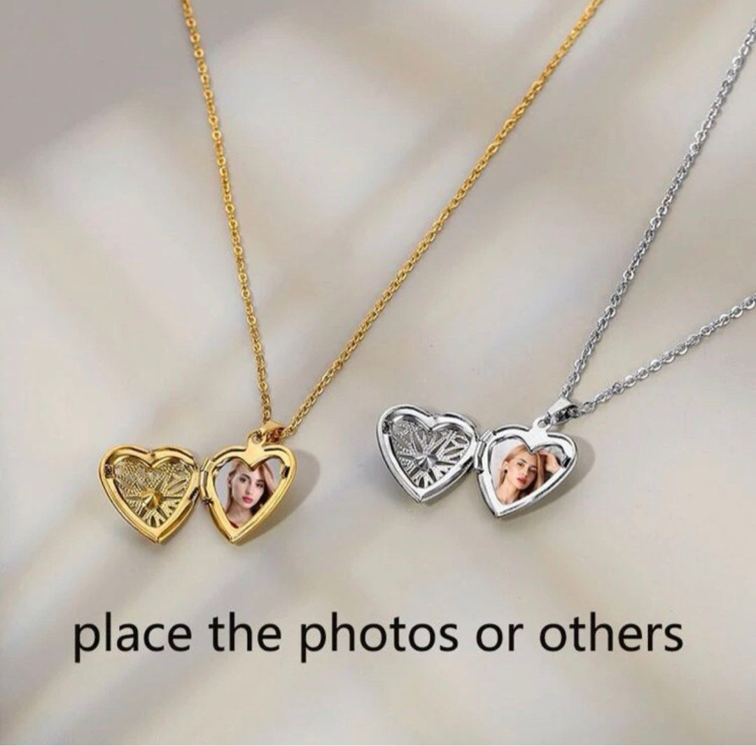 Christmas Gift Customize Photo Lockets Heart Shape Women s
