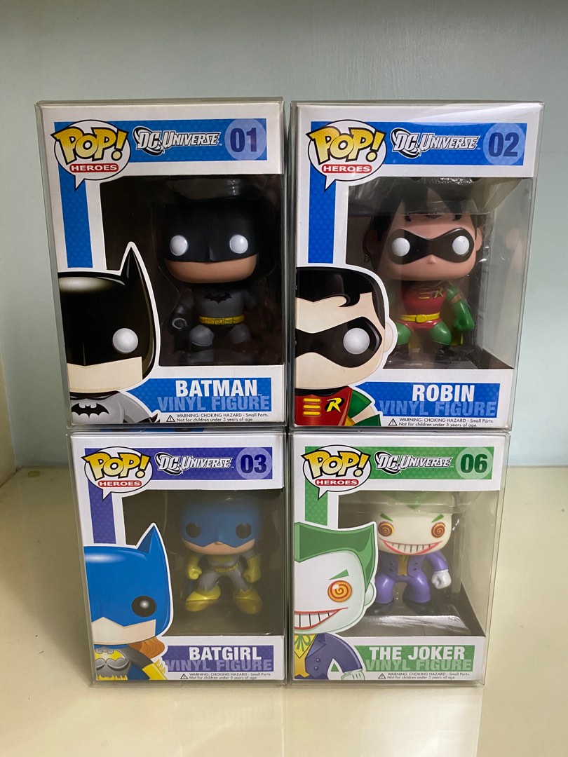 DC Universe Batman 01 Robin 02 Batgirl 03 Joker 06 Funko Pop