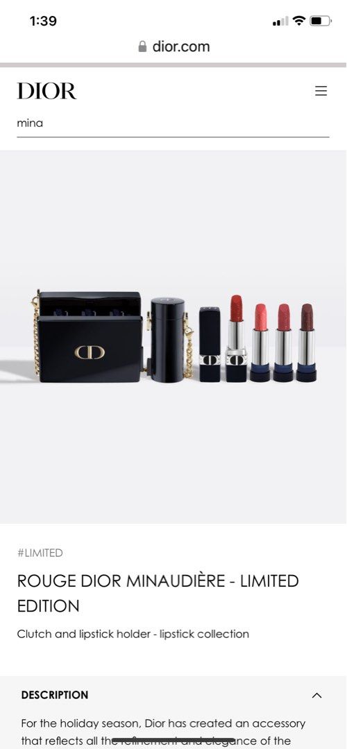Dior lipstick set with clutch cheap