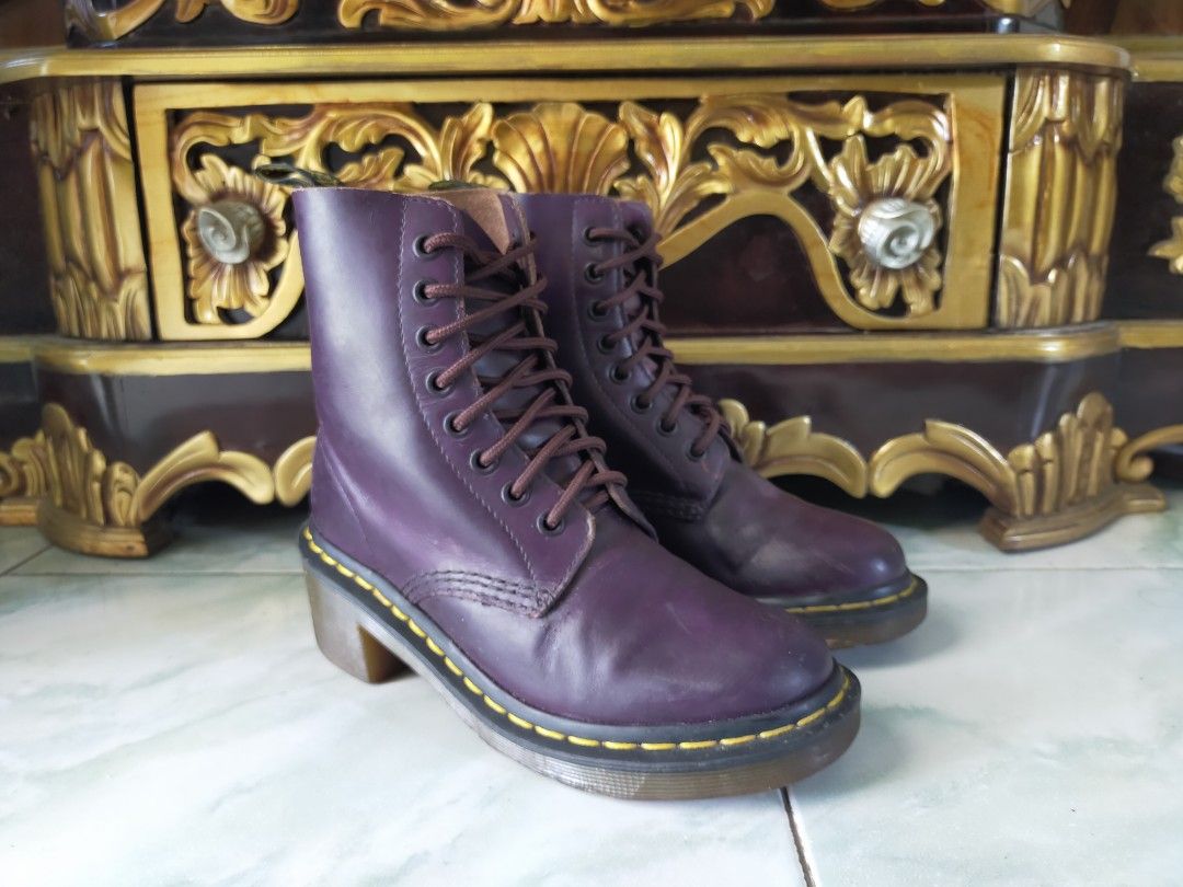 DR MARTENS / DOCMART CLEMENCY ORIGINAL PURPLE, Fesyen Wanita, Sepatu di ...