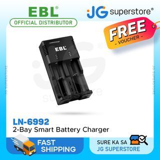 EBL LN-6422BK 802 Multifunction Smart Battery Wall Charger with Fast Charging, Overcurrent Protection, for AA AAA and 9V 6F22 Ni-MH/Ni-CD Rechargeable Batteries | JG Superstore