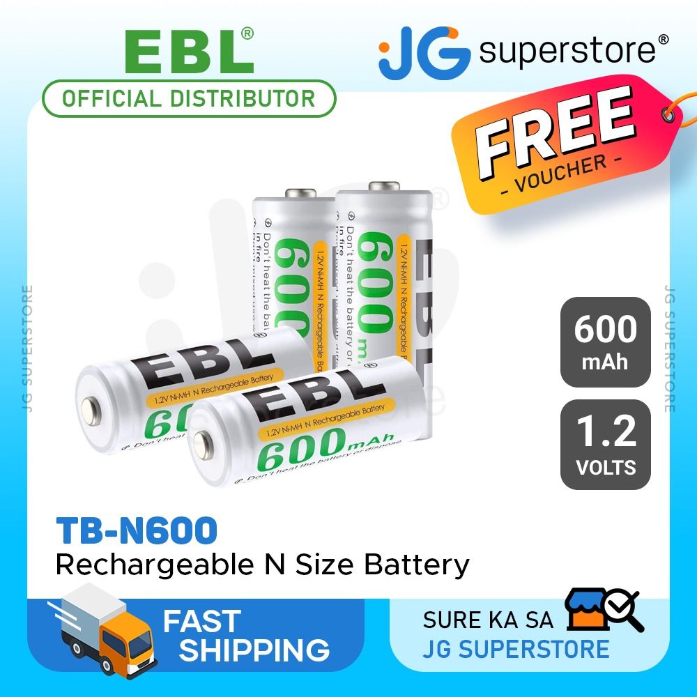 EBL 12-Pack 6F22 600mAh 9V Lithium-Ion Rechargeable Batteries 