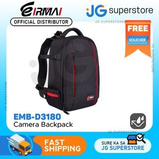 Eirmai Lightweight Water-Repellant Camera Backpack High Capacity Travel Bag (fits 1 DSLR Body, 5 Lenses and Accessories) | JG Superstore