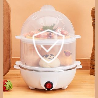  VOBAGA Electric Egg Cooker, Rapid Egg Boiler with Auto Shut Off  for Soft, Medium, Hard Boiled, Poached, Steamed Eggs, Vegetables and  Dumplings, Stainless Steel Tray with 7-Egg Capacity (Green): Home 