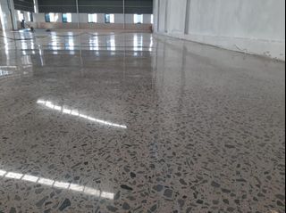 exposed concrete floor
