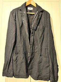 eYe junya watanabe 渡邊淳彌 川久保玲 拉鍊條紋西裝外套 L 日本購入正品