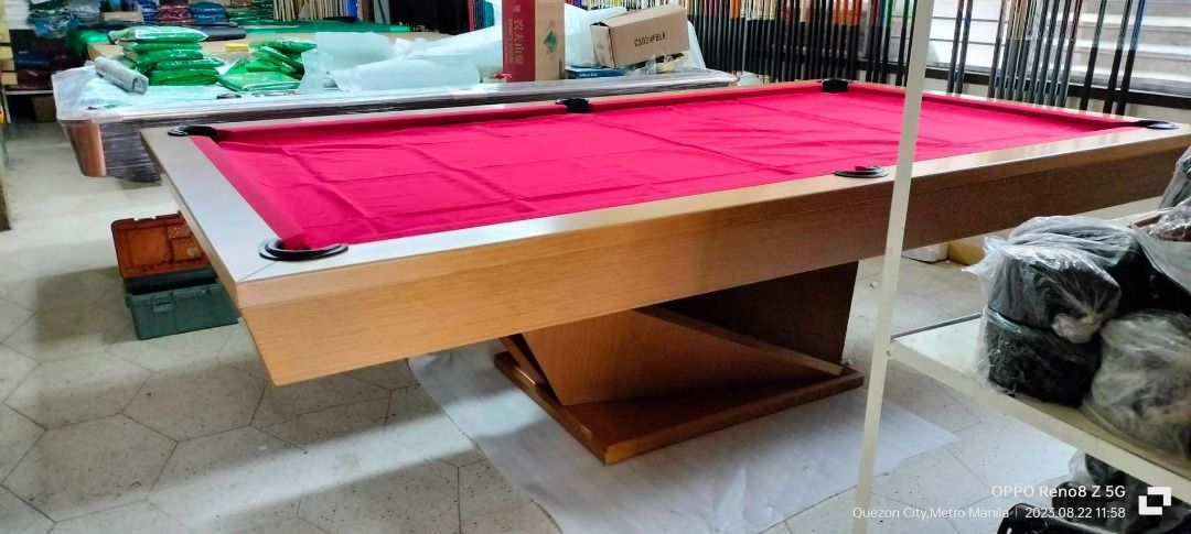 FOR SALE WINONA LUXURY CUSTOMIZED BILLIARD TABLE (Category: Billiards and Bowling) located in San Pablo. Submitted by abw4reyes (Listing ID 1253724775, Image 1). Description: FOR SALE WINONA LUXURY CUSTOMIZED BILLIARD TABLE READY FOR DELIVERY Product Details: ▶️Pocket Material: Real Leather Pocket ▶️Cushion Material: Slate ▶️Size: 9ft ▶️Main Materials: Slate and Solid Wood with fireproof board ▶️Rubber Material: Professional VYLin rubber ▶️Rail M