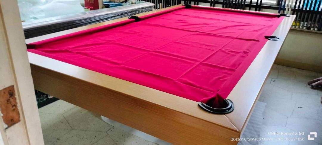 FOR SALE WINONA LUXURY CUSTOMIZED BILLIARD TABLE (Category: Billiards and Bowling) located in San Pablo. Submitted by abw4reyes (Listing ID 1253724775, Image 3). Description: FOR SALE WINONA LUXURY CUSTOMIZED BILLIARD TABLE READY FOR DELIVERY Product Details: ▶️Pocket Material: Real Leather Pocket ▶️Cushion Material: Slate ▶️Size: 9ft ▶️Main Materials: Slate and Solid Wood with fireproof board ▶️Rubber Material: Professional VYLin rubber ▶️Rail M