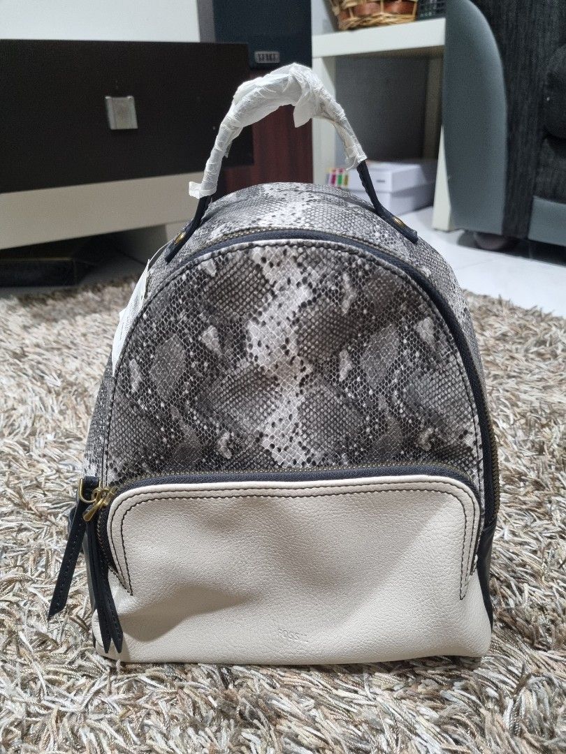 Original Fossil Felicity Backpack Python Women s Fashion Bags Wallets Backpacks on Carousell