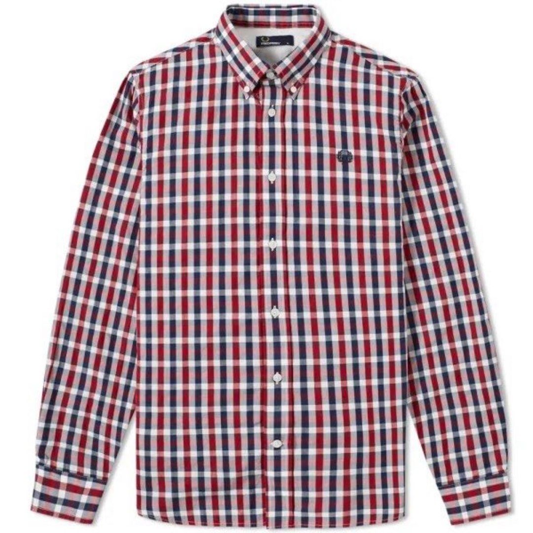 Fred perry short sleeve gingham shirt on sale