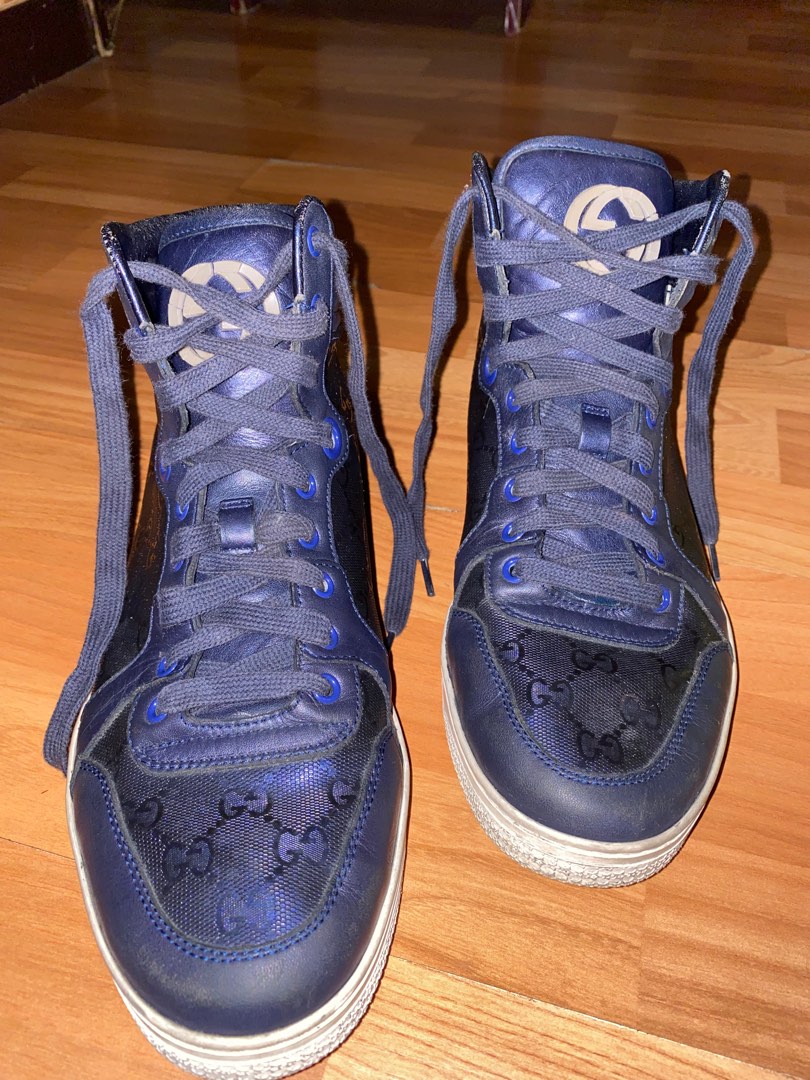 Gucci high top purple monogram