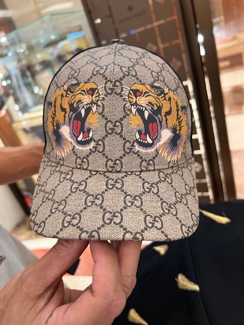 メール便不可 日本最級 GUCCI タイガー キャップ 帽子