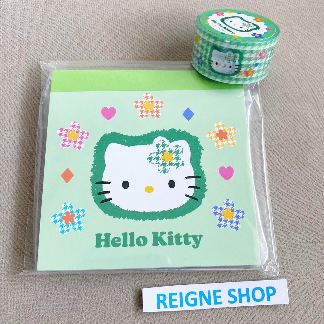 HELLO KITTY MEMOPAD & MASKING TAPE SET (Category: Craft Supplies & Tools) located in Pasig City. Submitted by reigneshop (Listing ID 1253780227, Image 1). Description: .