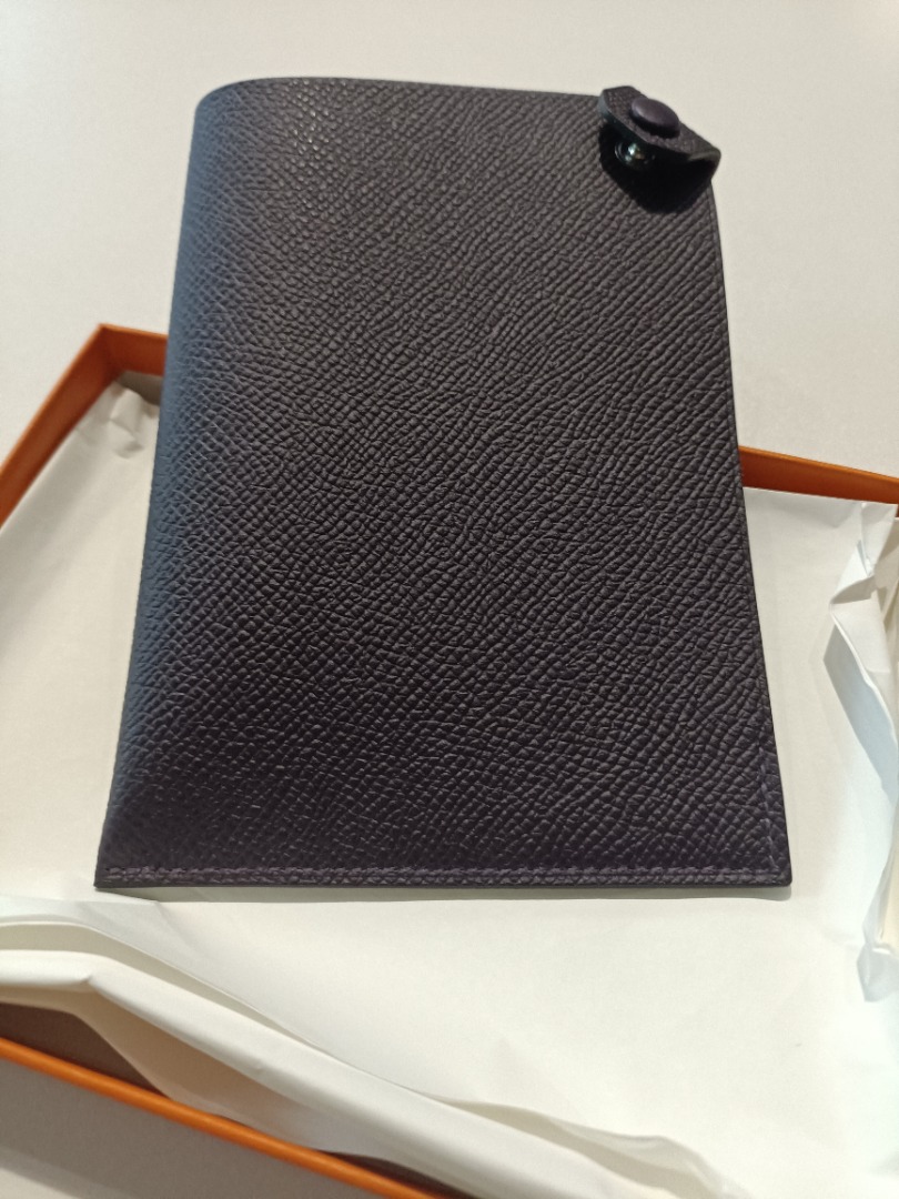 Hermes Passport Holder (Dark Purple), Luxury, Accessories on Carousell
