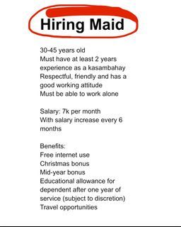 Hiring Kasambahay