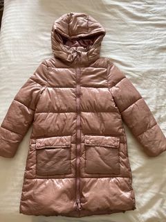 H&M long pink puffer jacket 粉紅保暖外套