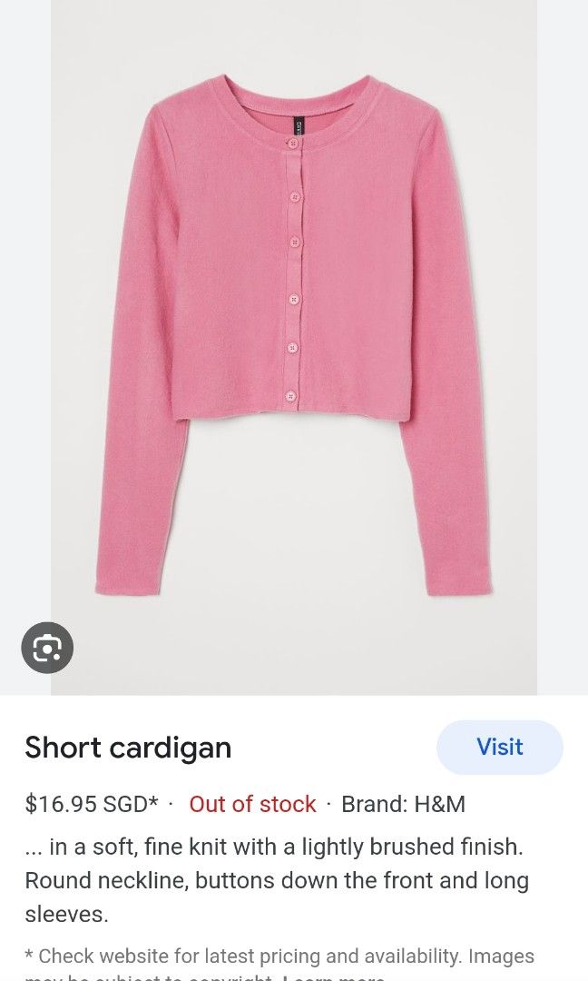 H&m pink salmon Cardigan sweater outerwear, Women's Fashion, Coats