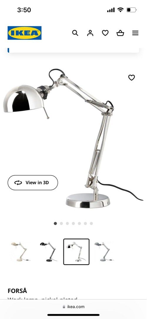 Ikea Forsa Lamp with bulb Furniture Home Living Lighting