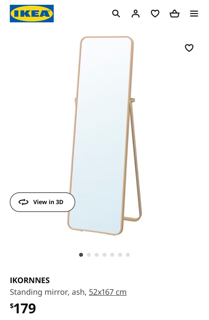 Ikea Standing Mirror, Furniture & Home Living, Home Decor, Mirrors on