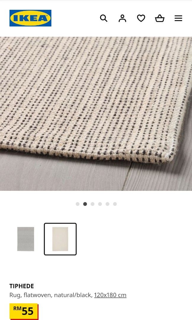 IKEA tiphede rug, Furniture & Home Living, Home Decor, Carpets, Mats