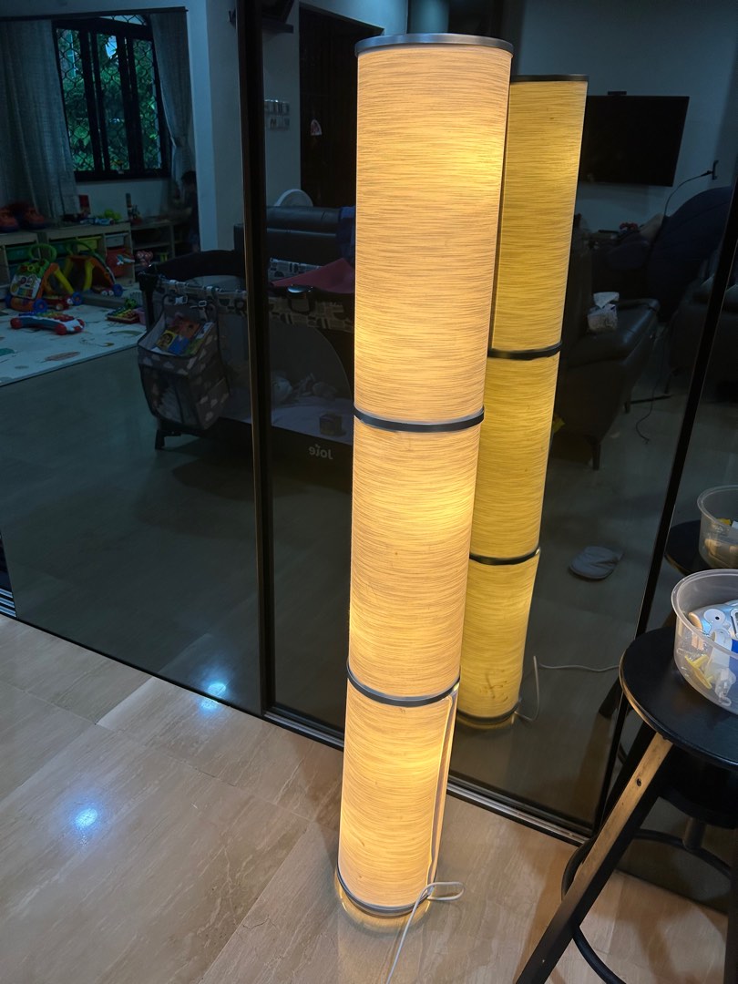 Yellow floor outlet lamp ikea
