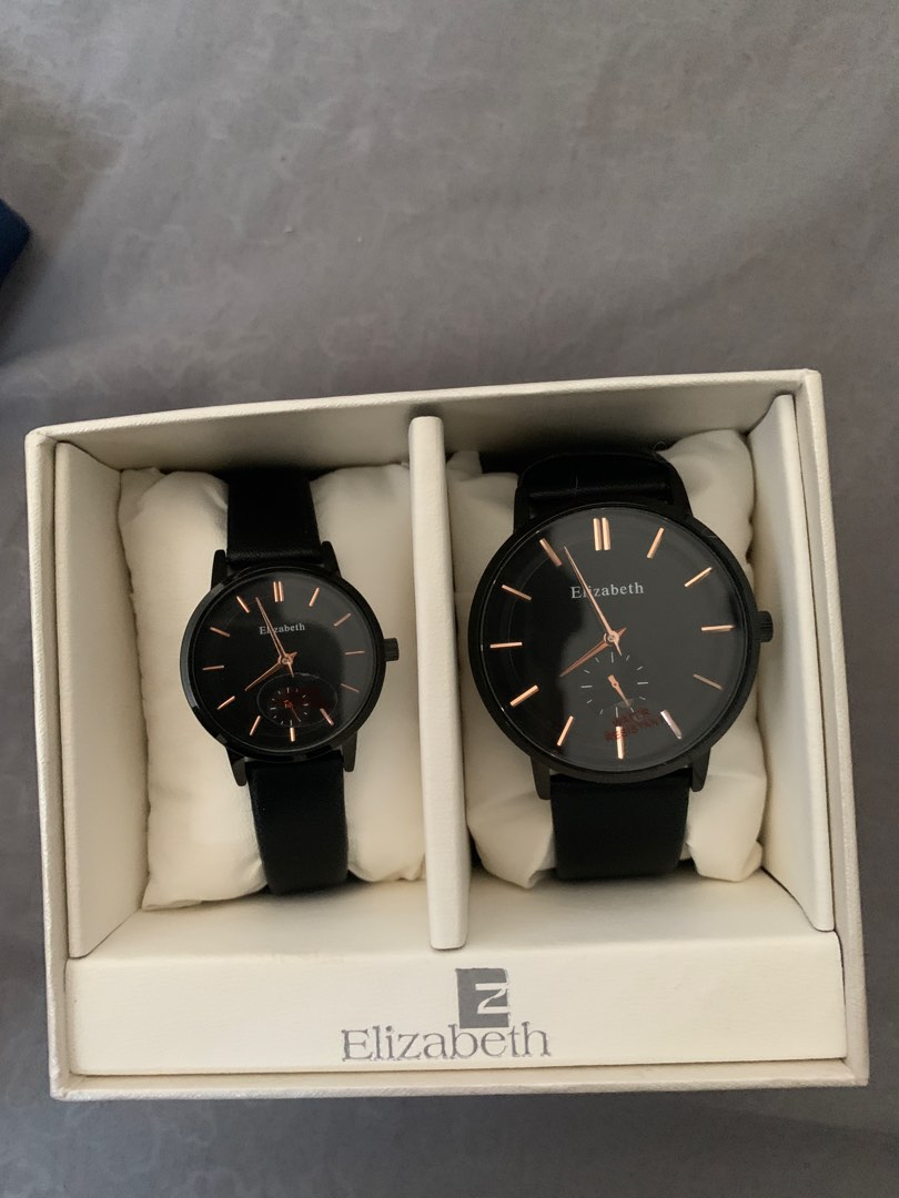 jam tangan elizabeth couple baru tidak pernah dipakai, Fesyen Pria, Jam