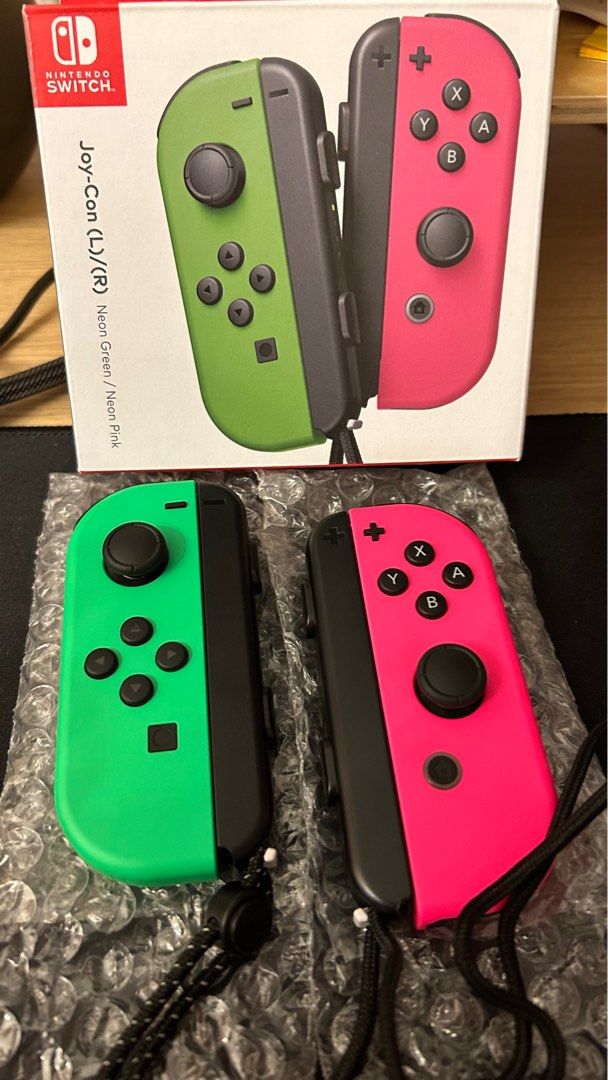 Joy-Con (L/R) - Neon Pink/Neon Green Wireless Controller for Nintendo Switch
