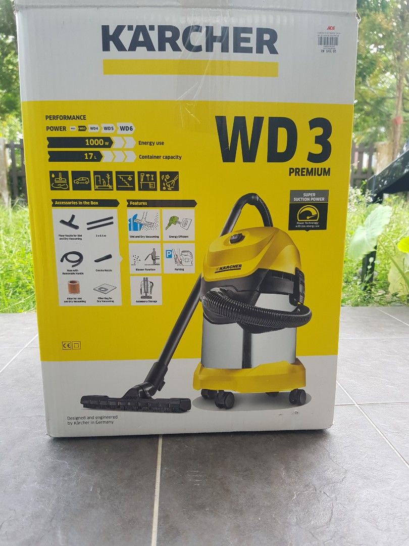 Karcher WD 3 Premium wet and dry vacuum, TV & Home Appliances, Vacuum