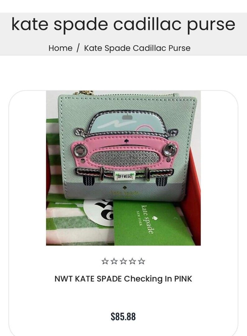 Kate Spade Cardillac purse Luxury Bags Wallets on Carousell