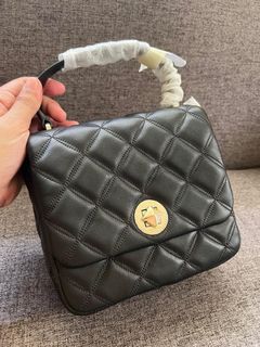 Kate Spade Natalia Square Crossbody Smooth Quilted in Black