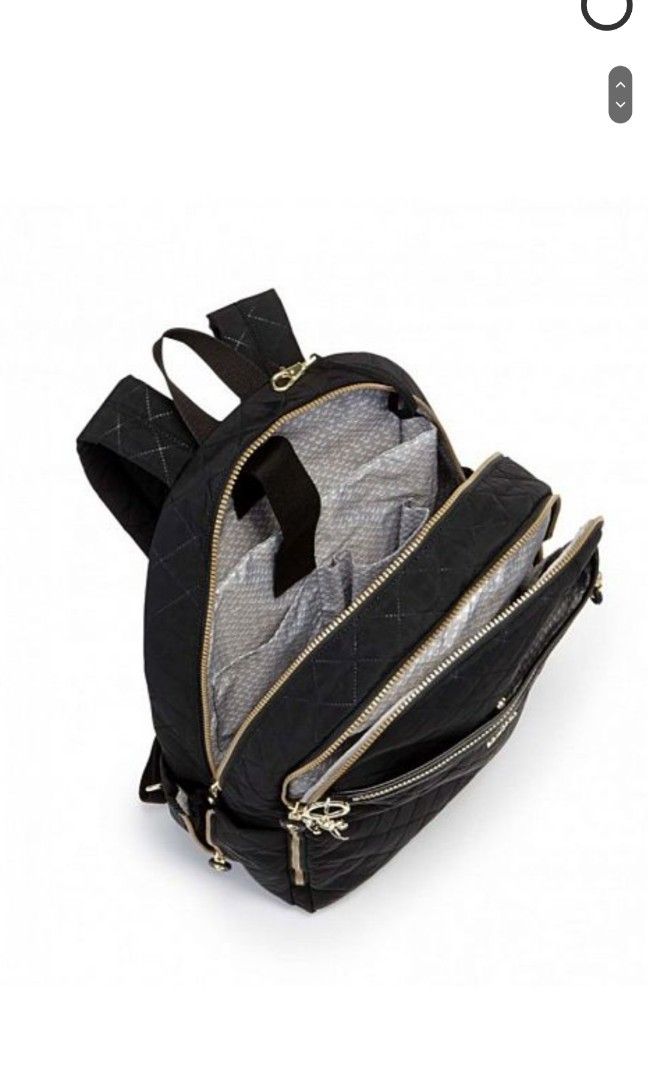 kipling black deeda laptop backpack w gold details authentic, Women's
