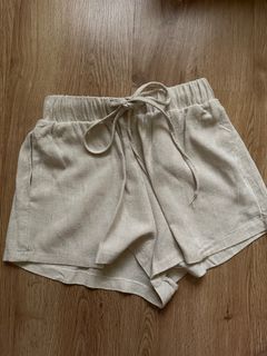 linen drawstring shorts