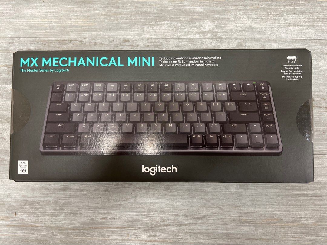 無線機械鍵盤全新行貨Logitech MX Mechanical Mini 茶軸一年保養, 電腦