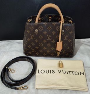 LV Montaigne MM bag in Noir, Luxury, Bags & Wallets on Carousell