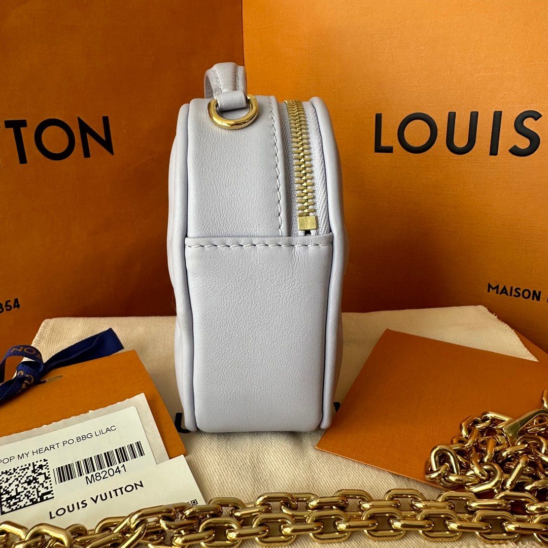Louis Vuitton Lilac Bubblegram Calf Leather Pop My Heart Pouch, myGemma